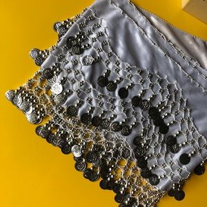 Belly dancing skirt - Silver